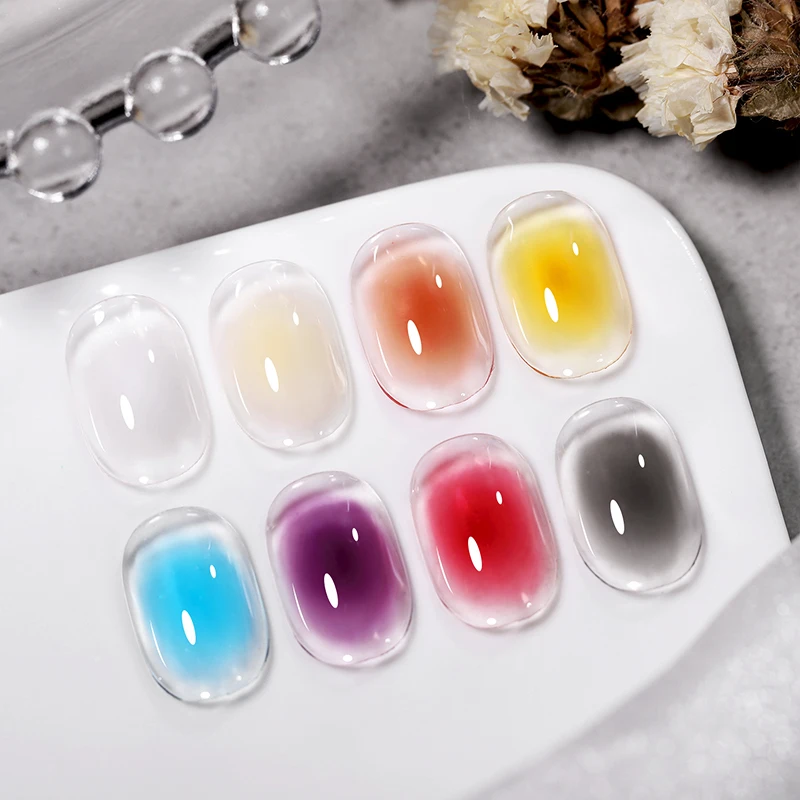 Nail Decorations Milky white Gradient Nails Glitter Dust Chrome Aurora Pearl Moonlight Mirror Pigment Nail Art Supplies colorful Gradient Decor
