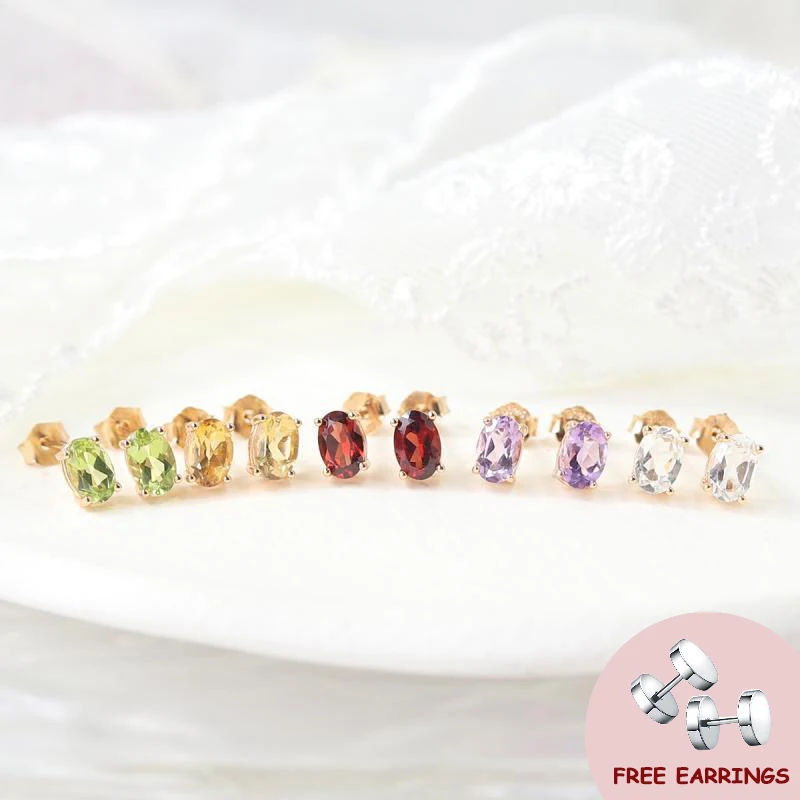 

Fashion Colorful Stud Earrings with Zircon 925 Silver Jewelry Accessories for Women Wedding Engagement Promise Bridal Party Gift