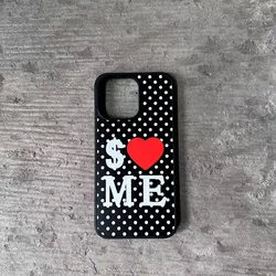 Leopard Print Kawaii Anime Girl Cross Art Phone Case - Y2K Simple Cover - iPhone 15 Plus (H)