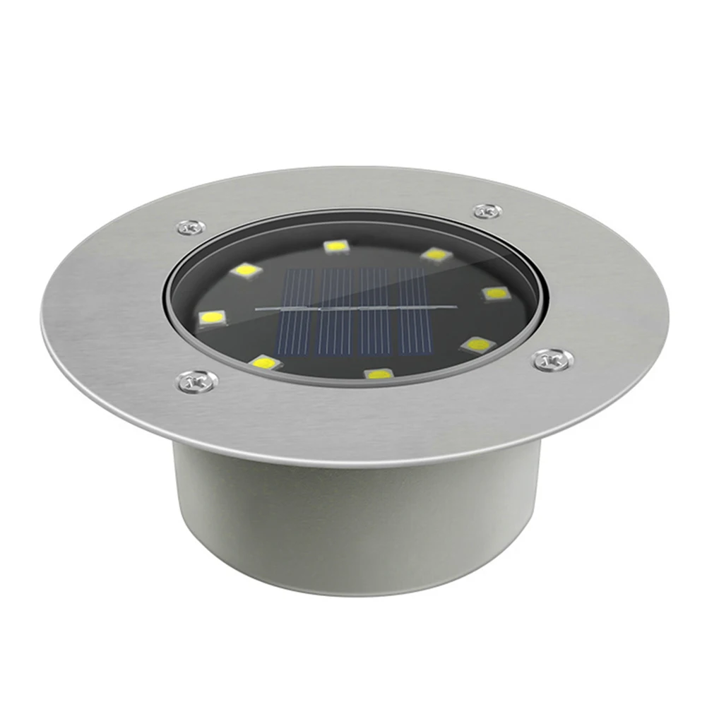 Solar Lights 8LED Solar Road Path Underground Light Outdoor Waterproof Garden Landscape Lamp