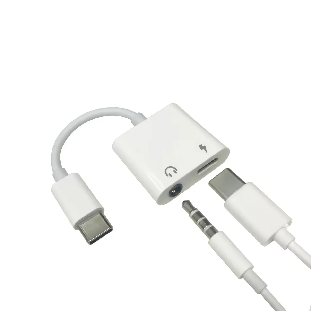 2-in-1 USB C to 3.5mm Headphone Adapter with 60W PD Charging for Simultaneous Audio & Power
