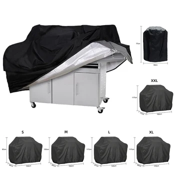 Black Waterproof BBQ Grill Cover – Heavy-Duty Outdoor Protection 1
