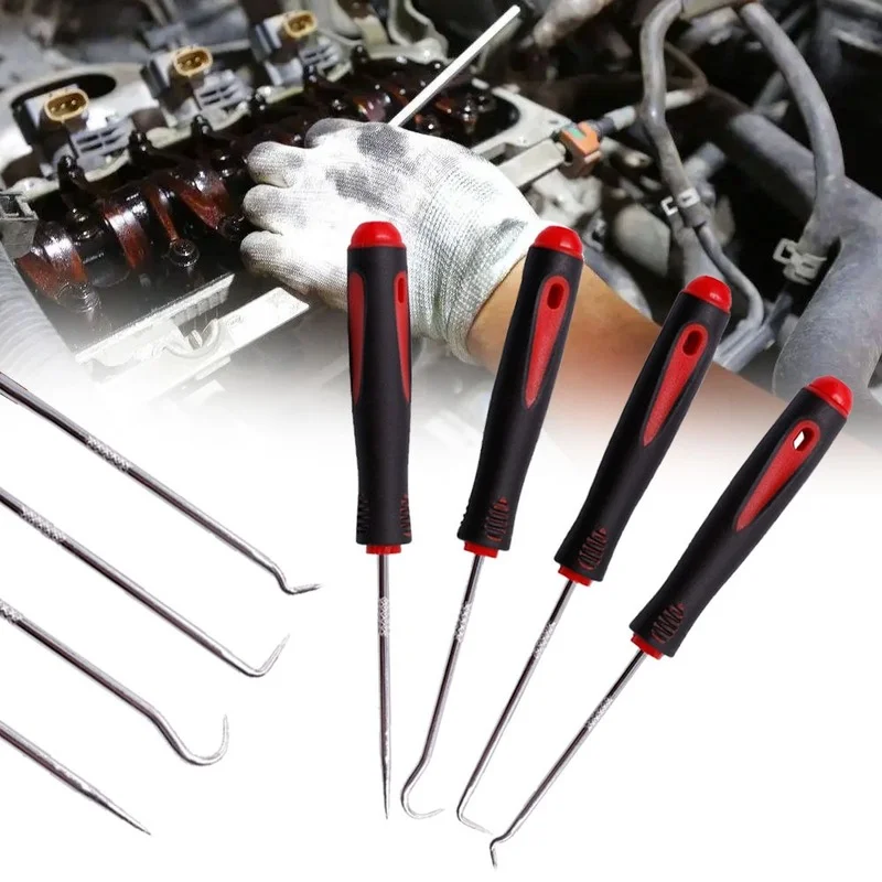 

4PCS/Set Car Remover Tool Set Auto Car Pick and Hook Set O Ring Oil Seal Screwdrivers Gasket Puller Hand Mechanic Tools for Auto