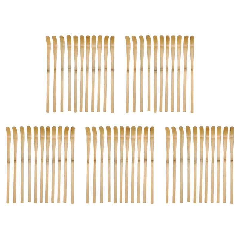 50Pcs Retro Natural Bamboo Matcha Scoop Tea Tools Powder Matcha Spoon Japanese Tea Ceremony Tools Measure
