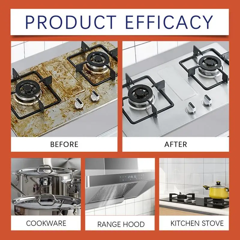 Cook Top Cleaning Kits Non-Scratch Cleaning Kit Glass Cooktop Cleaner Non-Abrasive Ceramic Kitchen Degreaser Stove Polish For