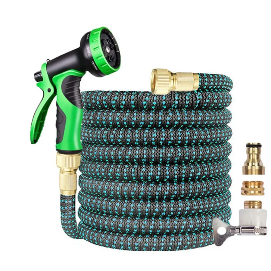 

Expandable Double Metal Garden Water Hose Connector Magic Water Pipes High Pressure Pvc Reel for Car Wash Garden Farm Irrigation