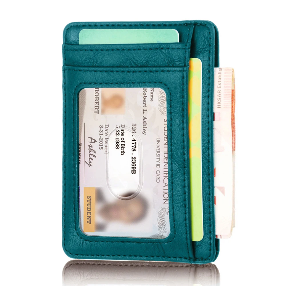 Wallet Card Holder Leather Wallet Credit Card Holder Purse Money Case for Men Women YUECIMIE