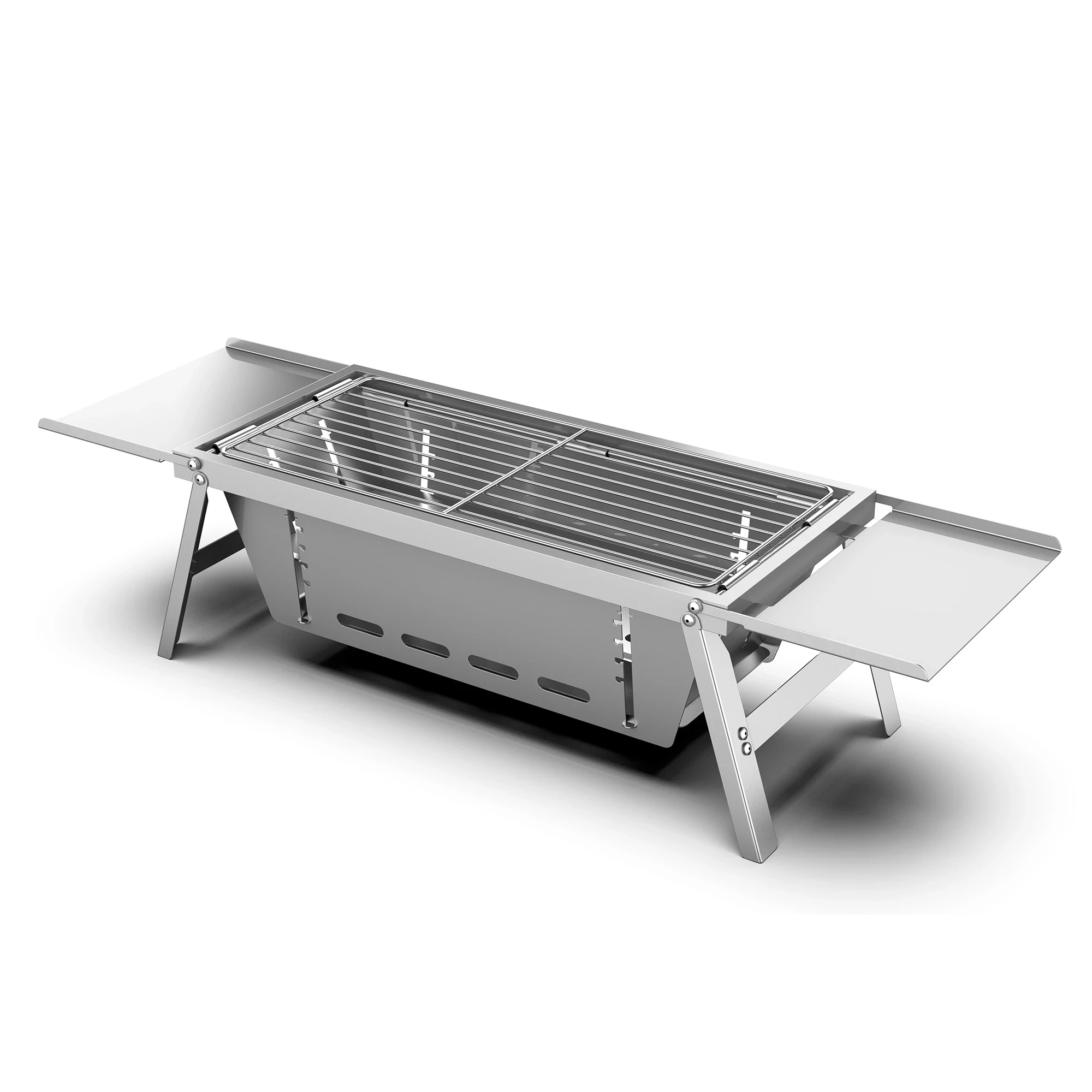 

Outdoor Portable Folding BBQ Charcoal Grill Camping Picnic Stainless Steel Barbecue Stoves Environment Friendly Oven Utensils