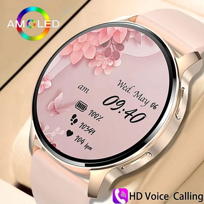 

2024 New women's smart watch heart rate blood oxygen monitoring AI voice Assistant Bluetooth Call smart watch for Android IOS