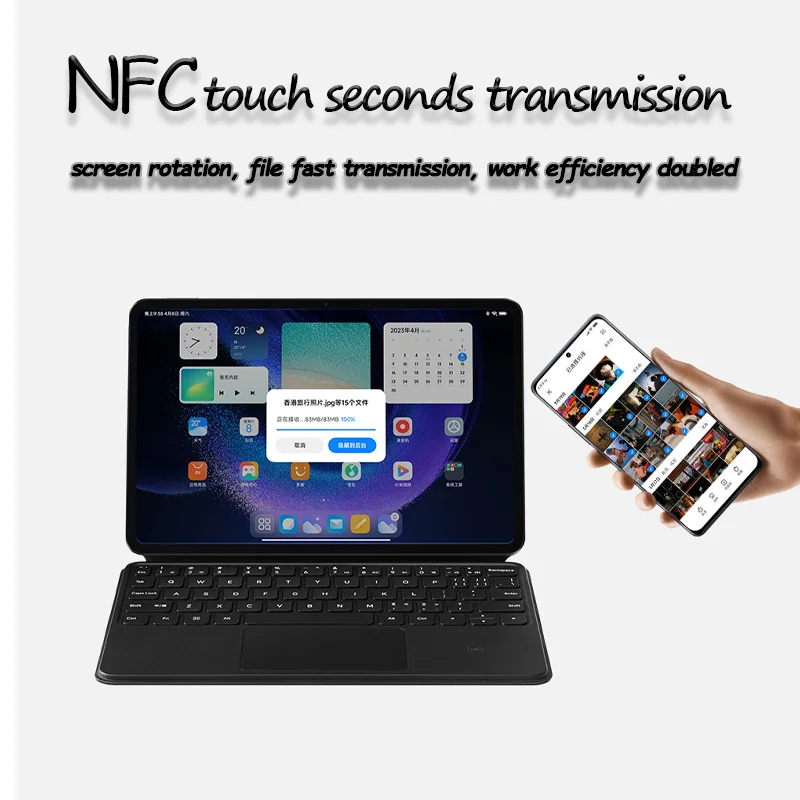Original XIAOMI Pad 6/6Pro Smart Touch Tablet bluetooth keyboard wireless keyboard mouse set NFC Wireless Ultra Thin Trackpad Flip Adsorption Magnetic Leather Case