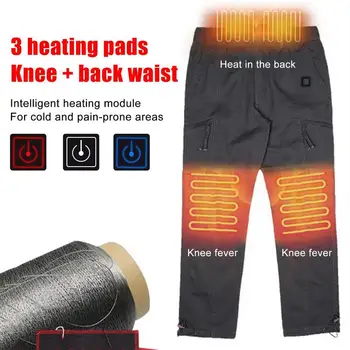 Heated Pants 3 Zones Heating Trousers For Men Women Electric USB Winter Warm Fast Heating Warm Heating Pants Washable 1