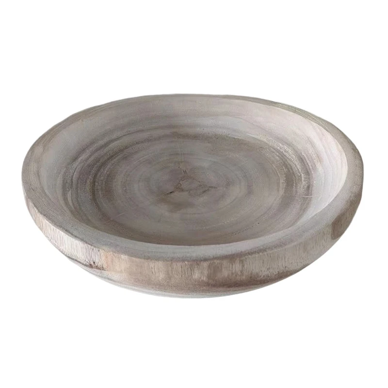 

Large Natural Thunb Round Wooden Disc Tray Storage Tray Decoration Tray Circular Tray Fruit Tray Air Dried Wooden for decor
