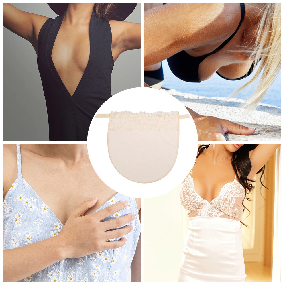 Women Lingerie Bra Lace Camisole Tops Women's Lace Cleavage Cover Up Mock Camisole Bra Underwears Strapless Insert Wrapped Chest Invisible Clip-On Adjustable Tube Top