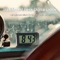Horloge électronique tableau de bord de voiture étudiant examen étude Mini écran LCD grand écran Table bureau horloge numérique maison 4