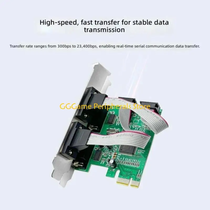 U55B 고속 PCIe-이중 RS232 포트 변환기 카드 PCIE-4 포트 전송 변환기 확장 카드 액세서리