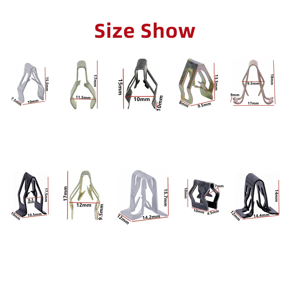 Kit Clip Metallo Per Auto 240 Pezzi - Fermagli Per Cruscotto E Pannelli, Vari Formati - Foto 3