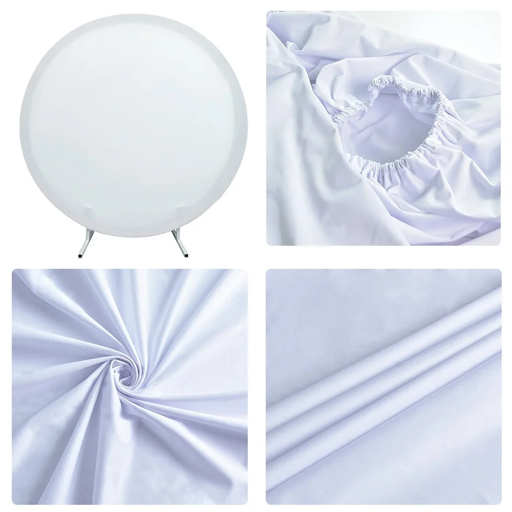 Round Photography Backgrounds com Elástico Capa de Fundo Sereia Princesa Retrato Aniversário Baby Shower Círculo Fotográfico - Image 5