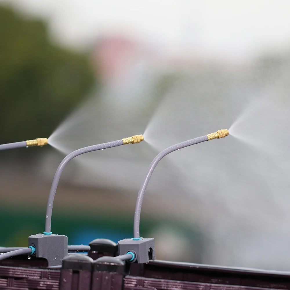 20-50CM Adjustable Brass Garden Sprinkler Nozzle Extension 360&deg; Misting Systems Lawn Watering Irrigation Quick Push