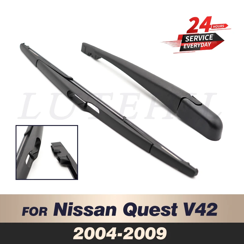 

Wiper 14" Rear Wiper Blade & Arm Set Kit For Nissan Quest V42 2004 2005 2006 2007 2008 2009 Windshield Windscreen Rear Window