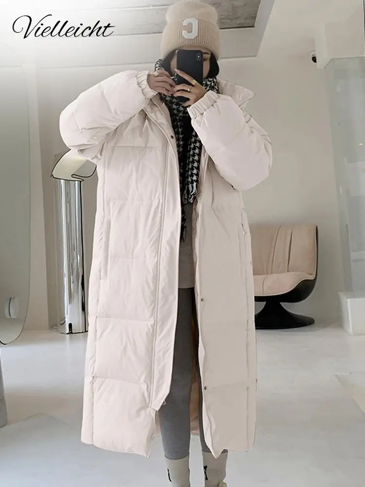 

Vielleicht 2022 New Women Winter Jacket Long Warm Parkas Female Korean Thicken Coat Cotton Padded Parka Jacket Hooded Outwear