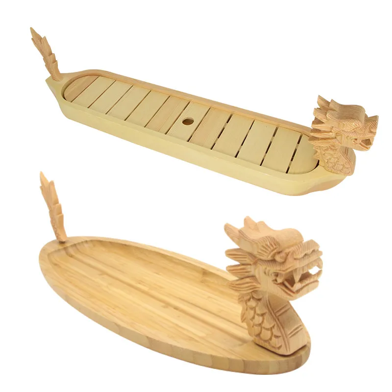 Dragon Boat In Legno Dry Ice Seafeel Boat Buffet Piatto Di Frutti Di Mare Sushi Table Dish Sushi Creative Dish Bento Sushi Boat Sushi Mat