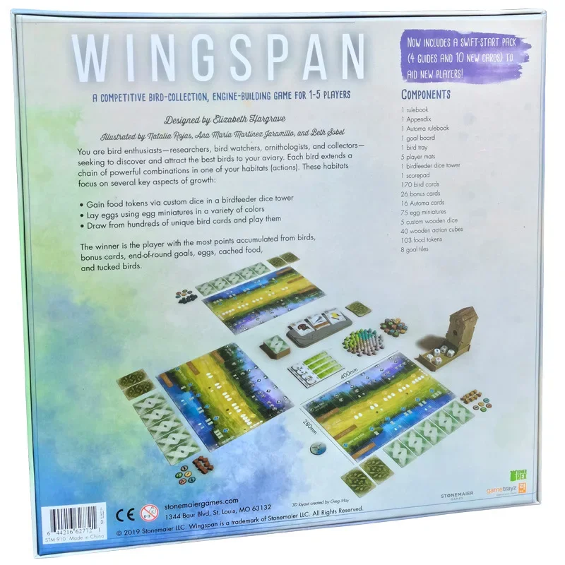 Wingspan Game Version Spread your wings and fly Hummingbird board game Swift Start Pack