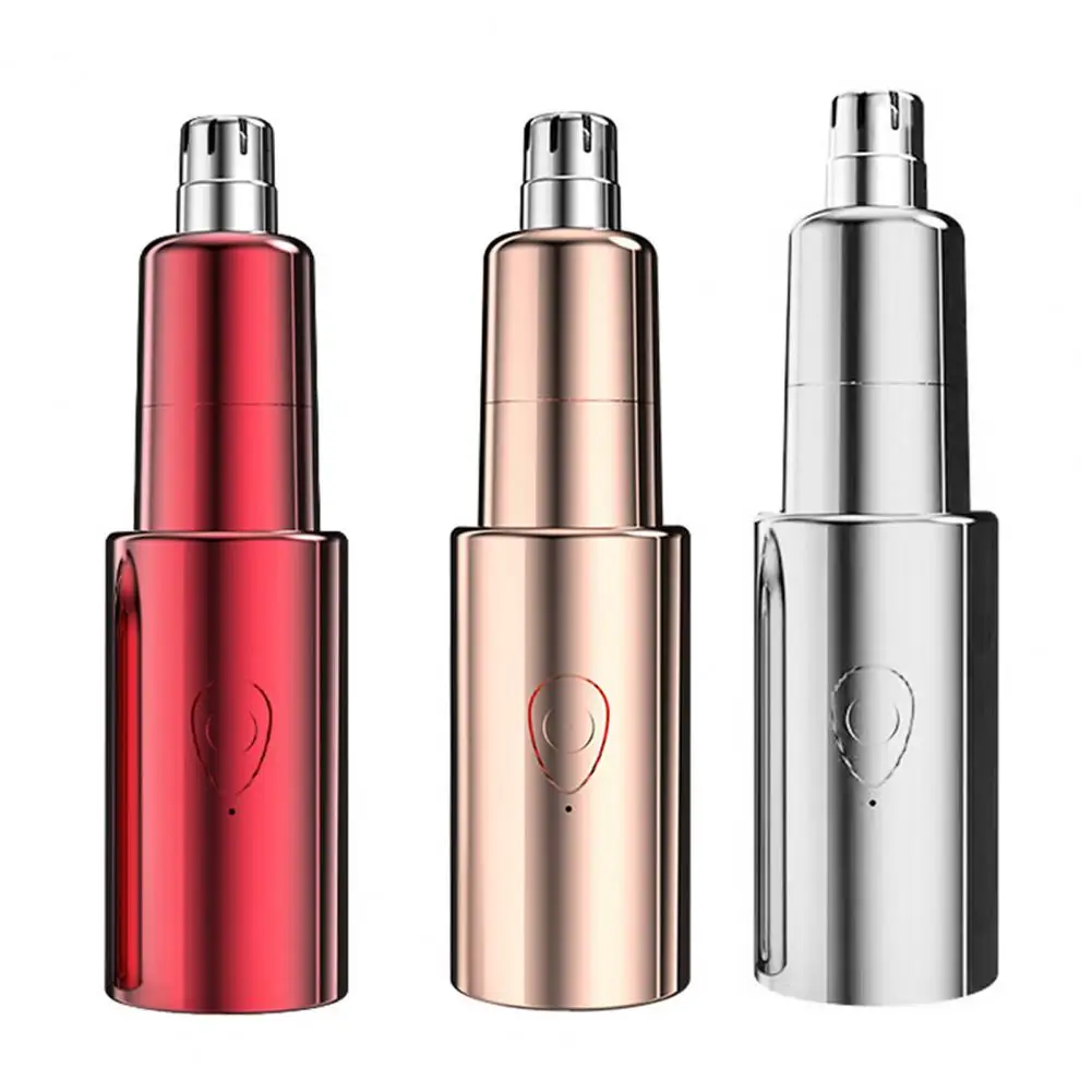 Rounded Blade Head Trimmer Travel-friendly Dual Edge Nose Hair Trimmer Rechargeable Waterproof Nose Hair for Men Women