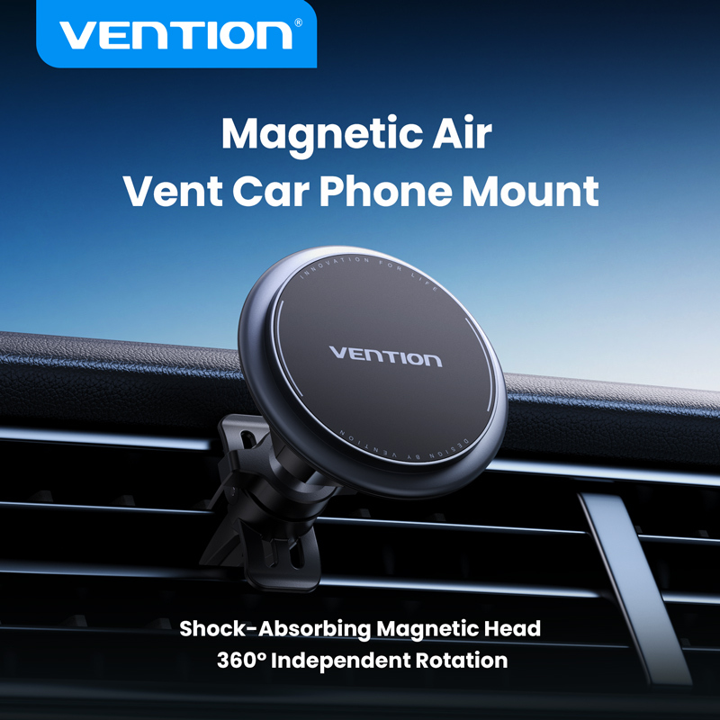 Vention Magsafe Car Mount,Magnetic Phone Holder for Car Air Vent Phone Holder Mount 360° Rotation Phone Holders for iPhone 16 15