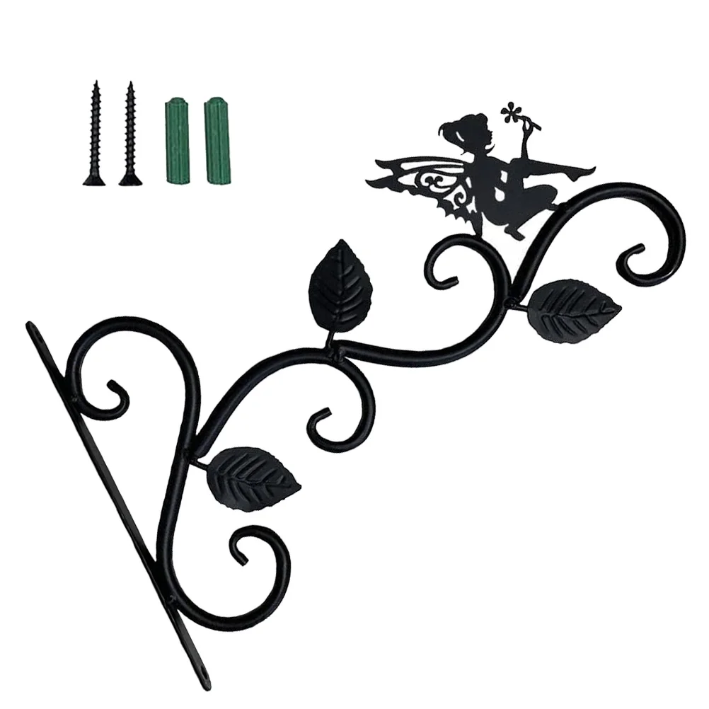 

Plant Holder Hook up Wall Flowerpot Hanger Iron Wall-mounted Planter Balcony Hooks