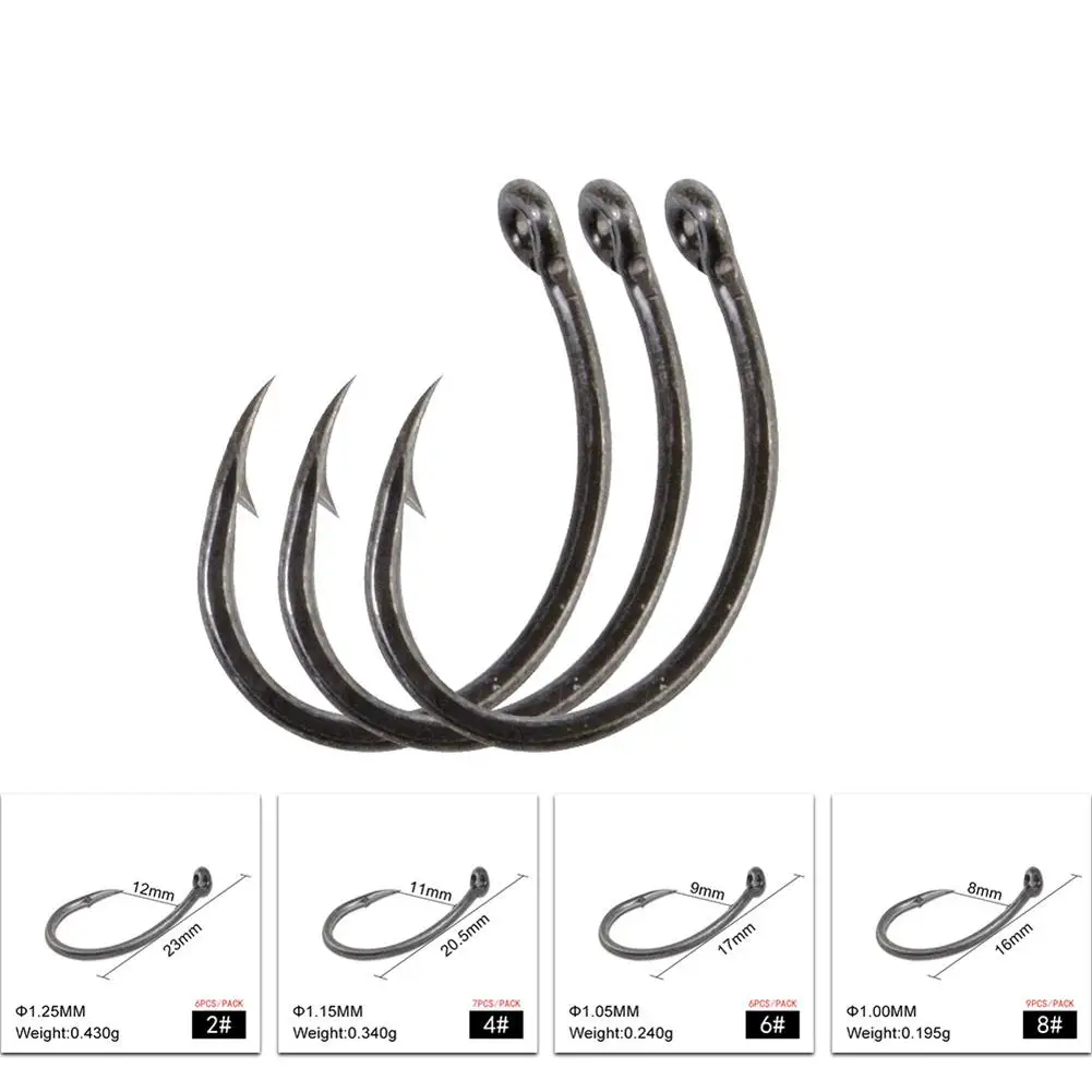 Fishing Hook With Barbs Antirust Carp Circle Hook Stainless Steel