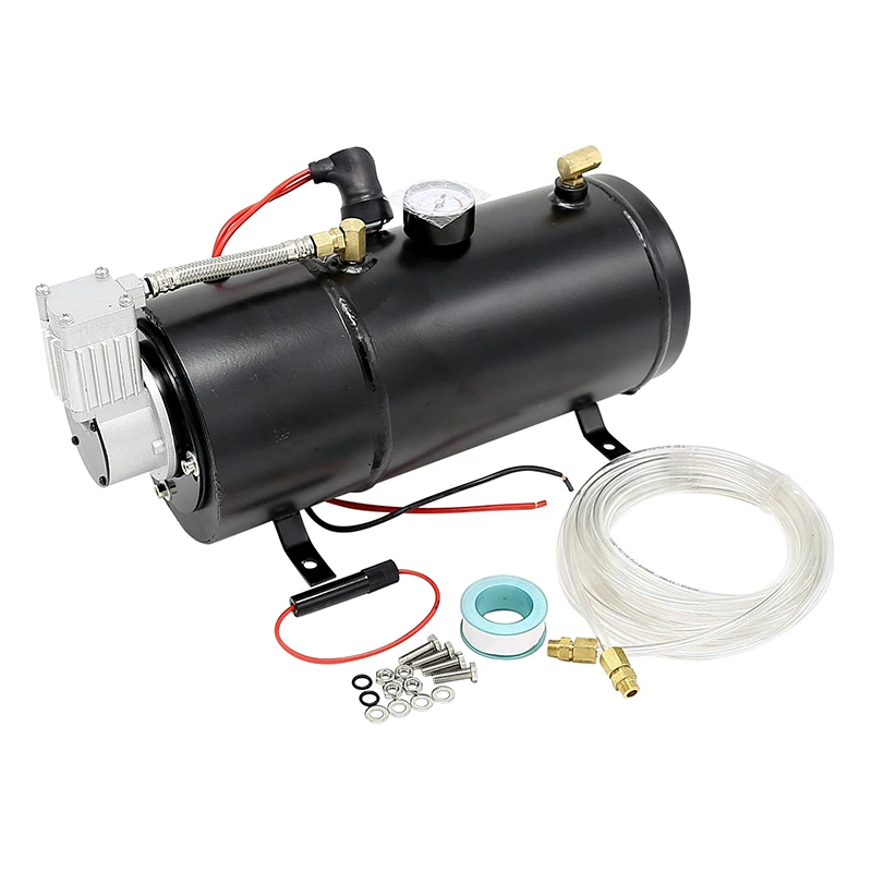 120 PSI 12/24V DC Onboard Air Horn Compressor System Kit Suitable for Truck Cars SUV Boat Tractor RV Off-Road Vehicle Subwoofers