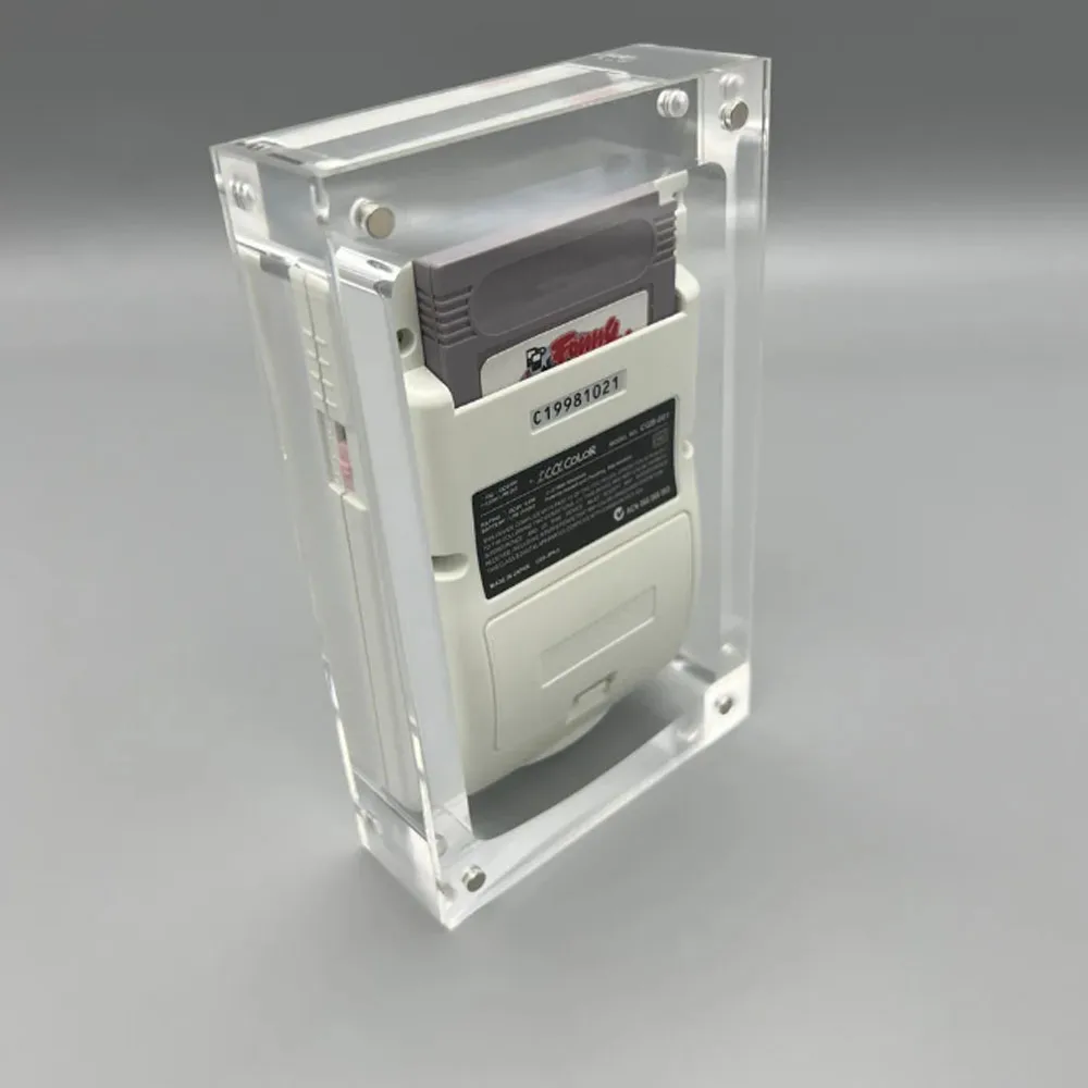 Scatola di immagazzinaggio della scatola di visualizzazione della console con copertura magnetica acrilica per console di gioco per Gameboy COLOR per GBC - immagine 4