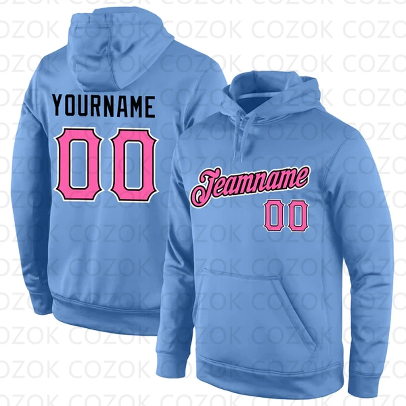 Customized Hoodie Blue Black Color Jersey 3D Printed  Unisex Pullovers Hoodie Casual Sweatshirts