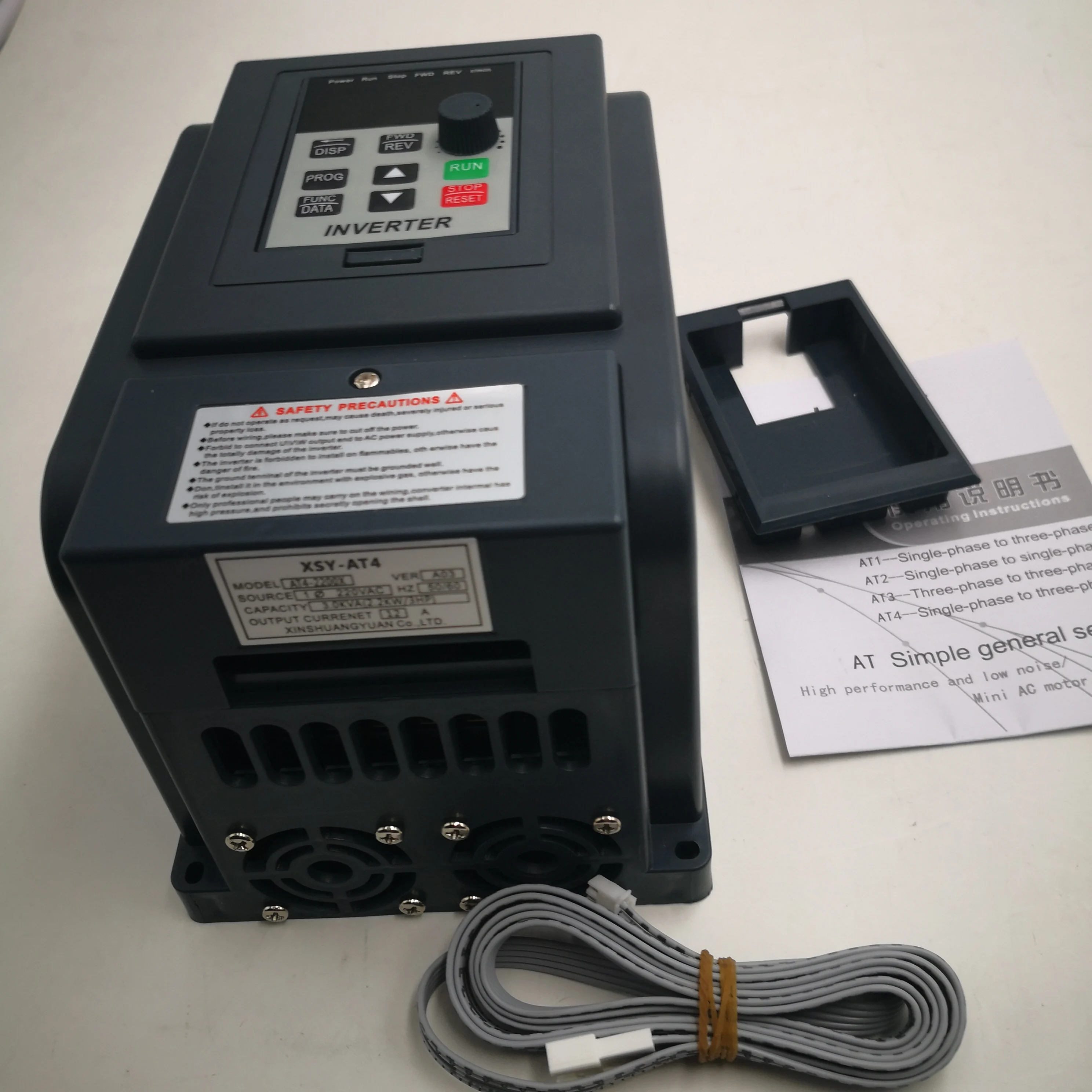XSY-AT4 단상 입력 및 380- 3 상 출력 주파수 변환기, 구동 주파수 인버터 VFD, 2.2KW(3HP), 220V