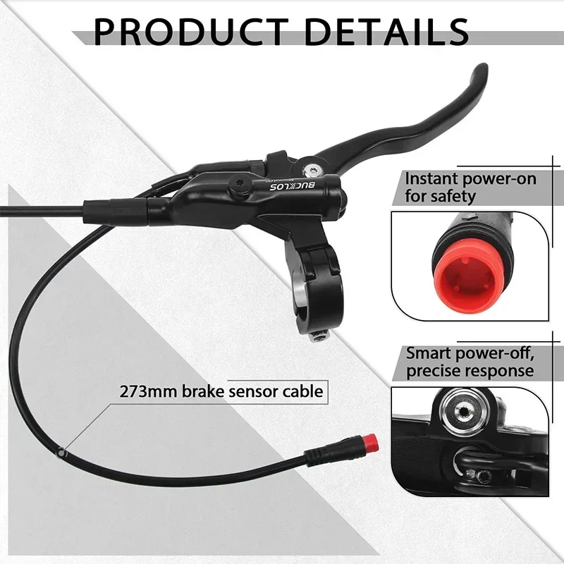 BUCKLOS Bicycle Hydraulic Oil Disc Brake Set E-Bike Scooter Mtb Folding Bike Power-off Brakes 2 Piston Caliper Brake Parts 2