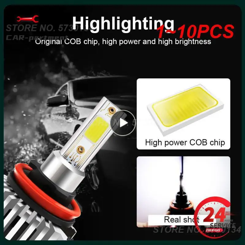 

1~10PCS Led Headlight Durable Universal H11 H8 H9 100w 26000lm Car Accessories Headlight Waterproof Superbright Cob Bulb