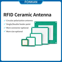 Fonkan Ceramic Antenna UHF full Size 3dbi 50*50mm mmcx male IPEX connector used for access control