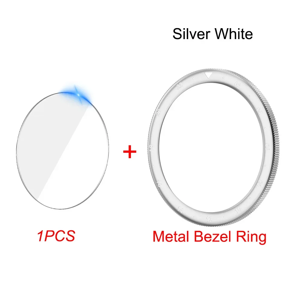 Premium Metal Bezel Ring with Tempered Glass Protective Film