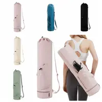 Yoga Backpack Large Capacity Yoga Mat Bag Waterproof Adjustable Shoulder Straps Breathable Sports Bag Portable Black Gym 1