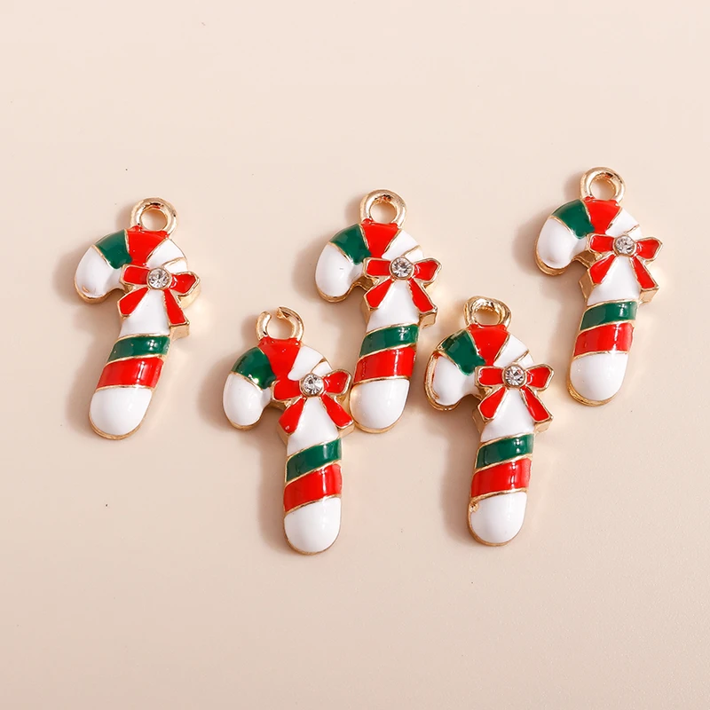 10 Stück Cartoon Winter Schneemann Charms für Schmuckherstellung Emaille Weihnachten Charms Anhänger für Halsketten Ohrringe DIY Handwerk Geschenke – Detail 10