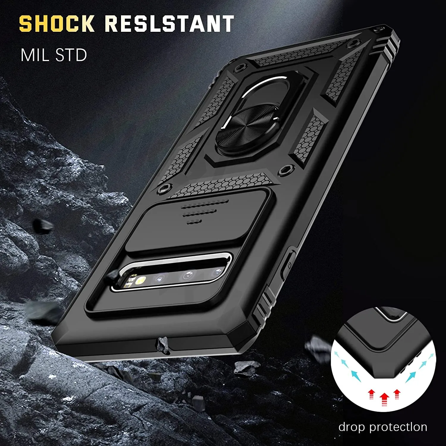 Military-Grade Slide Camera Cover Phone Case