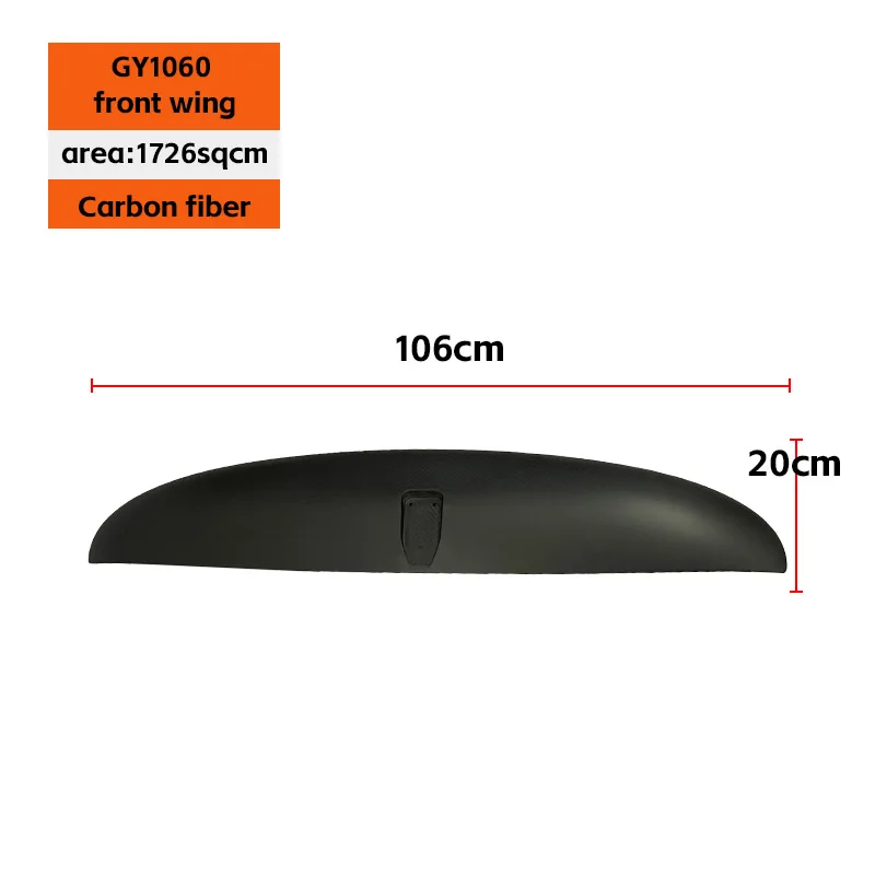 Water sports Surf carbon fiber front wing accessories GY Series Multiple sizes hydrofoil efoil blade for sale