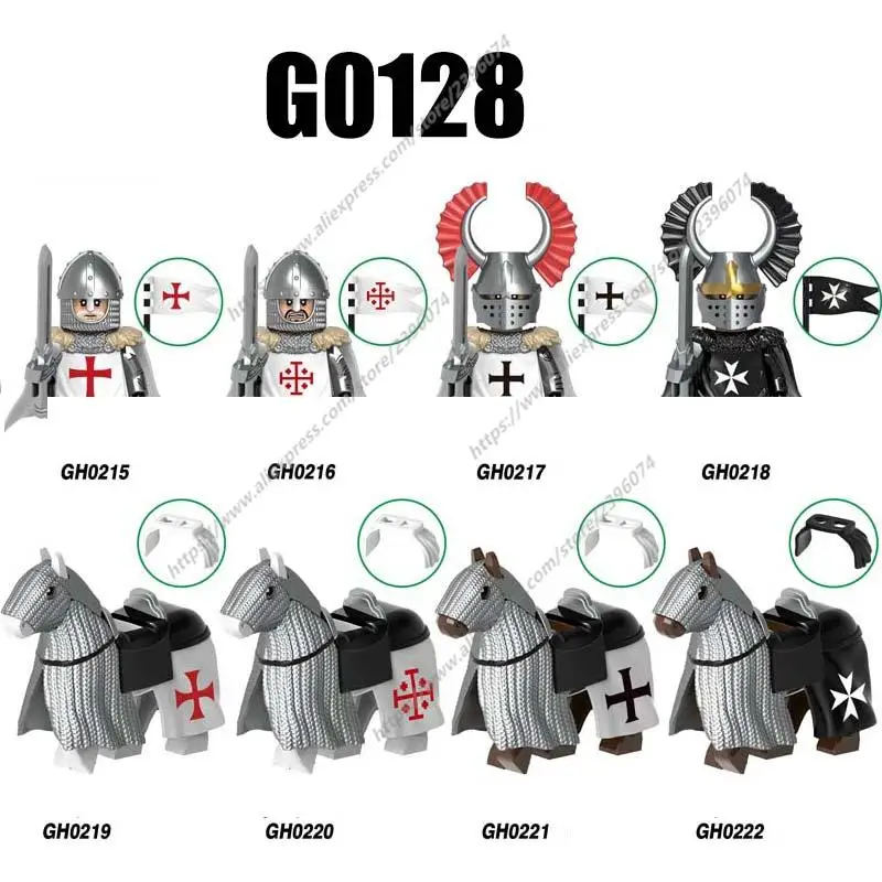 

Single Medieval Knights Figures Building Blocks toys children G0128 GH0215 GH0216 GH0217 GH0218 GH0219 GH0220 GH0221 GH0222