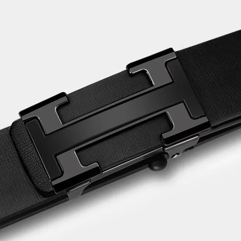 Black I-shaped buckle belt (no LOGO can be customized)