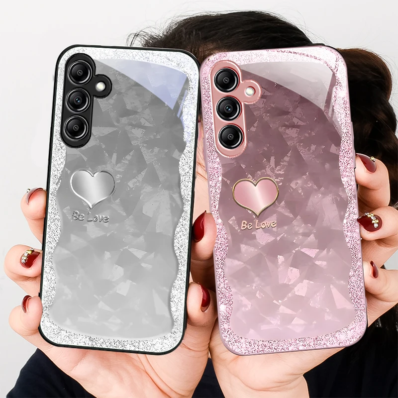 Gradient Purple Heart Glass Phone Case
