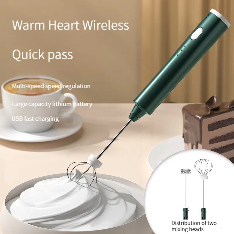 Milk Frother 1 PCS Handheld USB Rechargeable 3 Speeds Electric Foam Maker Mixer Coffee Drink