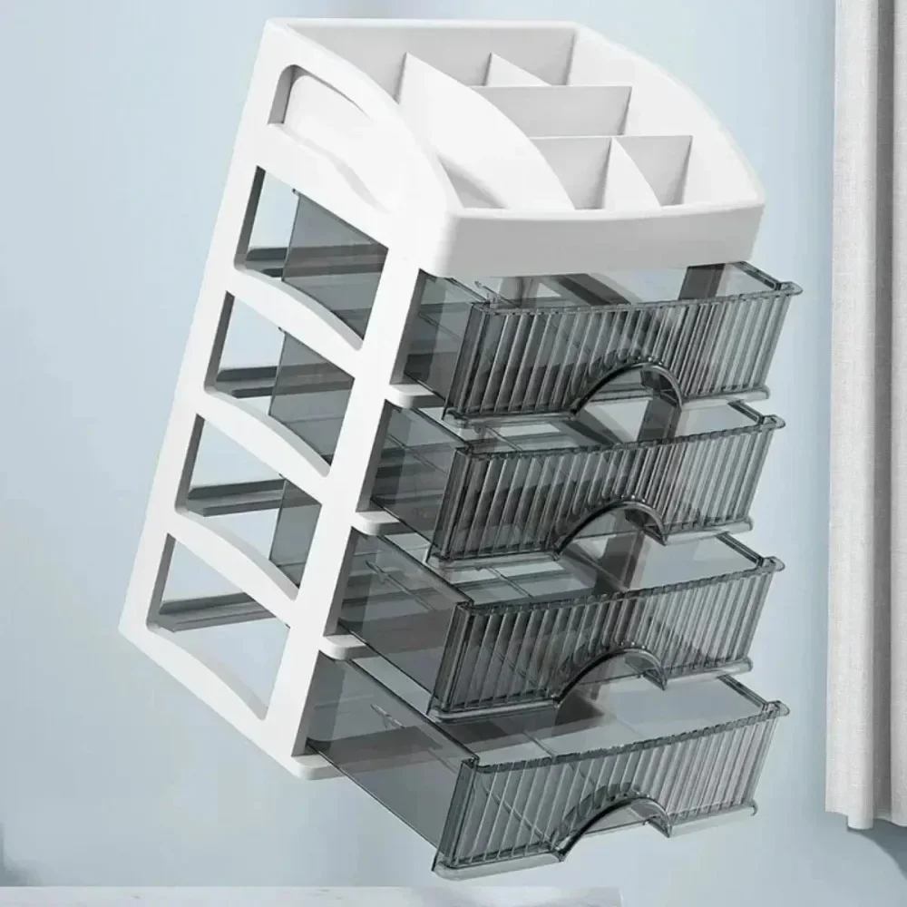 Multi-layer Storage Box Desktop Storage Drawer Hair Decor Cabinet Cosmetics Jewelry Stationery Organizers Makeup Storage 5