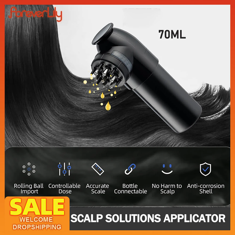 

70ML Scalp Applicator Liquid Comb For Hair Growth Scalp Solutions Massage Brush Hair Restorer Essential Oil Liquid Guiding Comb