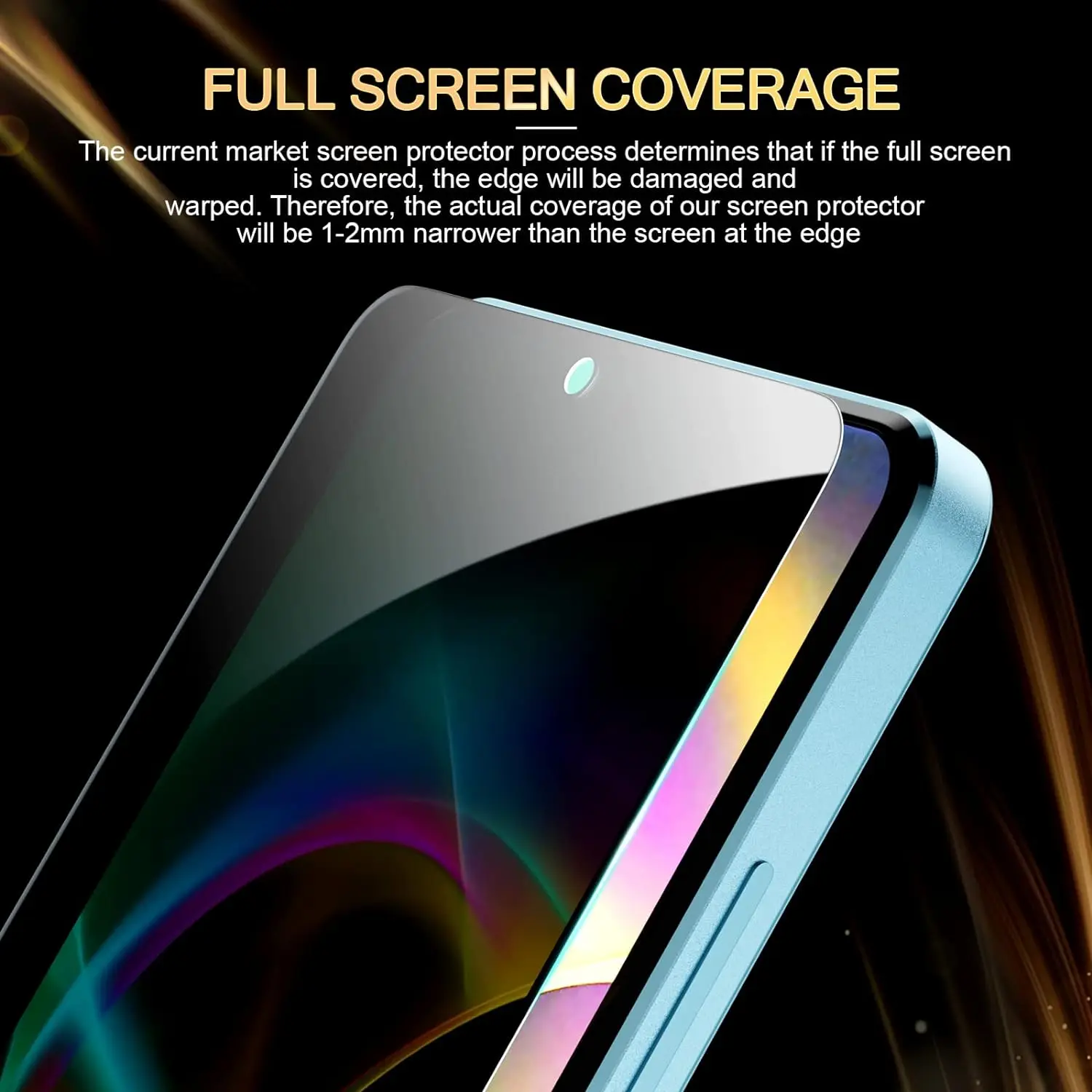 4-Pack Full Coverage Anti-Spy Anti-Scratch Tempered Glass Screen Protector