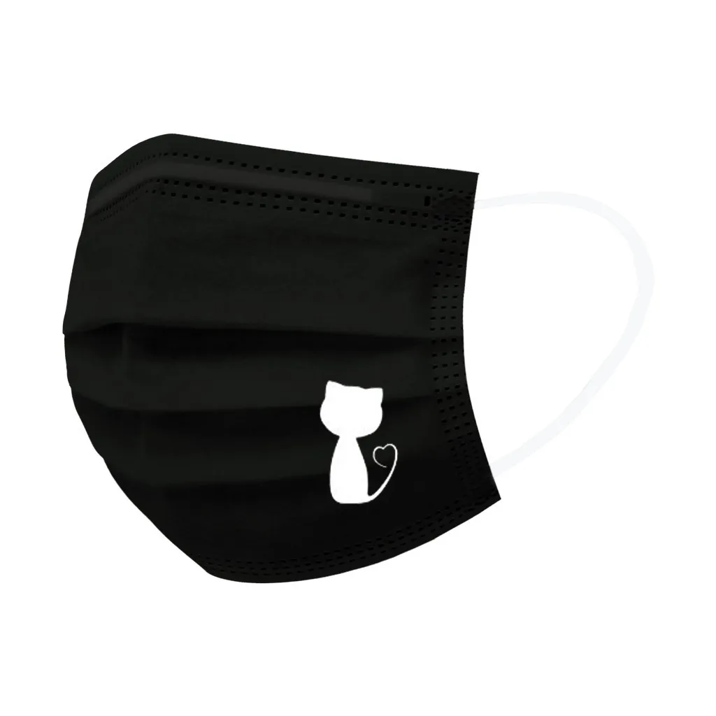 Black Disposable Mask Industrial 3 Layer Ply Filter Mask Adult Adjustable Mouth Face Masks Mascarillas Quirurgicas Homologadas